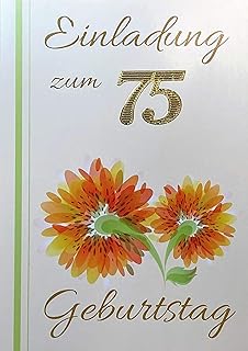Einladungskarten 75 Geburtstag Frau Mann Mit Innentext Motiv Rote Rose 10 Klappkarten Din A6 Im Hochformat Mit Weissen Umschlagen Im Set Geburtstagskarten Einladung 75 Geburtstag Mann Frau K128 Amazon De Burobedarf Schreibwaren