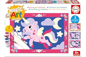Educa - Peinture par numéros Licornes | Numéros magiques | Loisirs créatifs pour enfants | Recommandé pour les garçons et les filles de 4, 5 et 6 ans (20288)