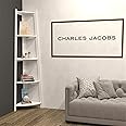 Charles Jacobs 5 Tier Corner Ladder Shelving Unit - White