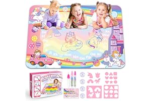 TSOKIZE Wassermatte ab 2 Jahre, Einhorn Spielzeug ab 1 2 3 Jahre Mädchen Wassermalbuch Weihnachten Geschenk Mädchen 1 2 3 Jahre Aquadoodle ab 1 Jahr Kinderspielzeug ab 1 2 Jahre Wassermalmatte Geschenkideen