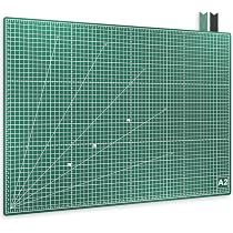 Tapis De Découpe A3 Auto-Cicatrisant ACROPAQ – 45×30 Cm, 5 Couches Protection, Grille Double Face – Idéal Couture & Bricolage