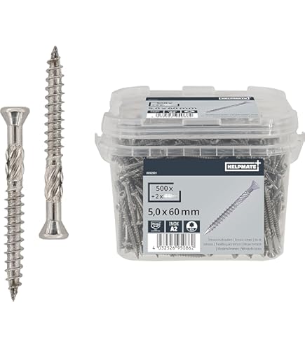 Wurth Eco Assy schroef RVS a2 Hardhout aw25 5x60/37 doos á 100 stuks | Alles voor uw tuin! Vego tuinmaterialen