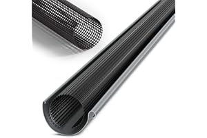 INEFA 10x Laubschutzgitter Dachrinnen Laubschutz, PVC 100-125mm, 2m, Schwarz Laubfang Dachrinnenabdeckung Dachrinnenzubehör Made in Germany