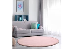 ‎PACO HOME Paco Home Teppich Kinderzimmer Kinderteppich Baby Spielteppich Krabbeldecke Krabbelmatte Weich rutschfest Jungen Mädchen Deko, Grösse:80 cm Rund, Farbe:Pink