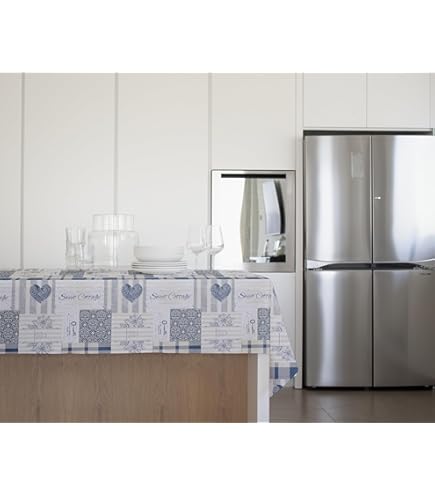 GEMITEX Traditionelle Tischdecke 'Tiroler Blau' - 140x180 Cm, Gewachst, Wasser- & Schmutzabweisend, Für 6-8 Personen, Made In Italy