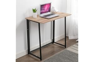 MCC DIRECT Składane biurko komputerowe bez montażu, biurko do nauki, stół do pisania, dom, biuro, Boston (naturalne)