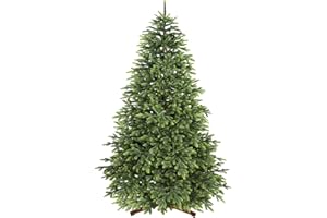 SHareconn 225 cm Sapin de Noël Artificiel 100% PE - 5946 Pointes, Branches Denses et Réalistes, Arbre Noel Artificiel avec Support en Bois, Montage Rapide