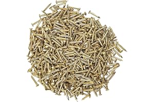 newlng Petits Clous à Tête Ronde, Antique Mini Clous Matériel Fabriqué à La Main Accessoires de Fixation 500PCS, 1 x 10 mm, Doré