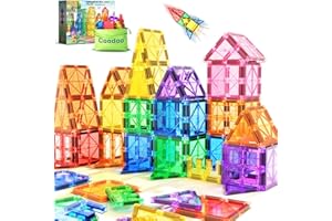 Coodoo Kids Toys Magnetic Tiles Starter Set Classroom Must Haves, Magnetic Blocks for Toddlers Magnet Building Toys Preschool Montessori Learning Games for 3+ Year Old Boys & Girls