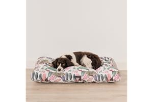 Dear Friend | Cama Perro 75x50x10 Gruesa y Acolchada 100% Algodón, Resistente al Agua, con Acabado Antimanchas - Cama Perro Antipelos, Lavable a Máquina, Relleno Confortable, 100% Made in Spain