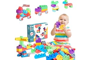 ROHSCE Soft Building Blocks for Toddler, Blocks for Kids 6 Months and up, Large Creative Stacking Blocks 20 PCS STEM Blocks, Toddler Stacking Toy Gifts Colorful Soft Block Sets