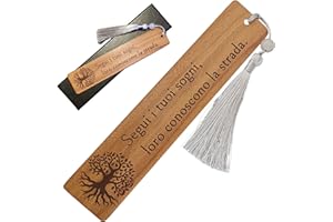 DOLPLP! Segnalibro Particolare, Segnalibri Legno, Idee Regalo Donna Uomo, Originali Regalo dare Maestra Studenti Amica, Regali Natale, Oggetti Particolari, Portafortuna da Regalare, Bomboniere Laurea