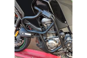 TAZGANTAX Motorrad-Motorschutzbügel für versys 1000 2019 2020 2021 2022 2023 Highway Bumper Seitenschutz für Karosserierahmen (Schwarz)