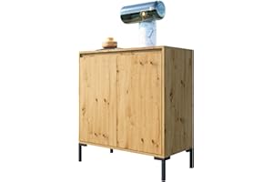 Newroom Kommode Wildeiche Artisan Eiche Sideboard Modern Vintage - 81x87x40 cm (BxHxT) - Highboard Anrichte - [Savage.one] Wohnzimmer Schlafzimmer Flur Esszimmer