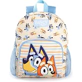 Bluey Unisex Kids Backpack Bingo Character Design Beige Mini Bag with Adjustable Straps and Mesh Bottle Pockets