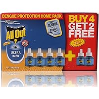 All Out Mosquito Repellant Refill - Ultra, 6x45ml Pack