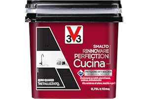 V33 Smalto Rinnovare Perfection Cucina Nero Quarzo Metallizzato 0,75 L
