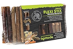 Komodo Flexi Stix, pequeño, terrario o vivario, decoración Natural, Adecuado para Reptiles, Anfibios e invertebrados, marrón