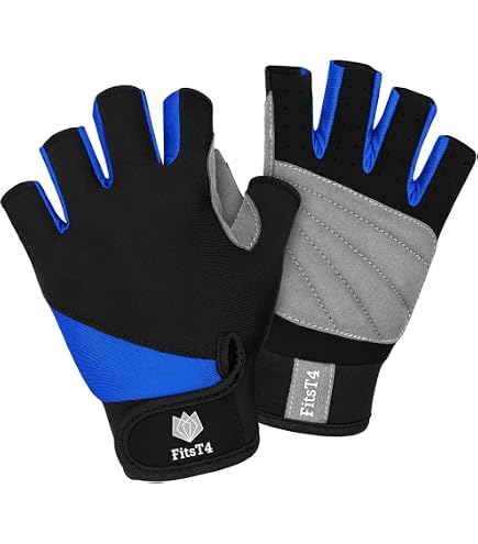 Seibertron Gants Demi-Doigts Escalade Rembourrés Respirants - Cordes, Kayak, Aviron, Plein Air