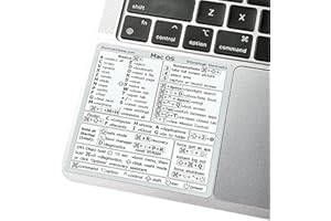 SYNERLOGIC Lot de 2 autocollants en vinyle pour raccourcis clavier Mac OS Blanc Compatible avec MacBook Air/Pro iMac Mini 13"-16" Blanc