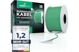 RASENWERK® - Câble de délimitation Universel pour Robot Tondeuse - Câble de délimitation pour Robot Tondeuse - Câble en cuivre étamé - Accessoires Robot Tondeuse - Ø 2,7 mm - 100m