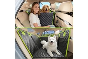 pecute Pokrowiec na fotel samochodowy dla psa, pokrowiec na tylne siedzenie 2 w 1 dla psa