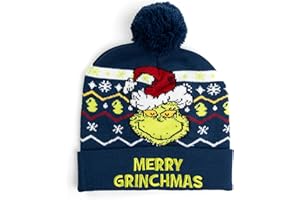 United Labels Grinch - Gorro de lana con pompón para niños y niñas, color azul, azul, Talla única