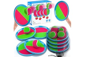 BENNOL Toss and Catch Ball Game Outdoor Toys for Kids Ages 3+, Ball Catch Games with 4 Paddles 4 Sticky Balls, Yard Games Beach Toys for Kids Adults…