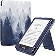 MoKo Case for 7"/6.8" Kindle Paperwhite(12th/11th Generation-2024/2021) and Kindle Colorsoft Signature Edition, Slim PU Shell Cover Case with Auto-Wake/Sleep for Kindle Paperwhite 2024, Gray Forest