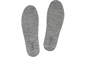 TIESTRA Lammfell Sohle Thermo Einlegesohlen Winter Warm Lammfellsohlen Thermosohlen Merino Wolle Wärmende Schuheinlagen Dicke Atmungsaktiv Weich Wollfilz Einlagen für Gummistiefel und Wintersch