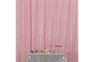 Eternal Beauty 152x213cm Pink Shinny Sequin Photography Backdrop Party Prom Wedding Youtobe Banquet Photo Background (5x7 feet)