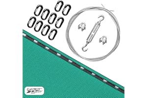 Pfeilfangnetz Set extra stark I grün 3m hoch bis 12m breit I Armbrust & Bogenschießen Pfeilfang I Fangnetz inklusive Zubehör - fertig zur Montage I by Beier Germany