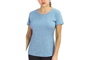 icyzone Sport T-Shirt Damen Kurzarm Laufshirt - Atmungsaktive Fitness Gym Shirt Schnell Trockened Funktionsshirt