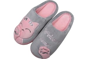 Mishansha Pantofole Inverno Caldo Cartoon Peluche Scarpe da Casa per Donna Uomo