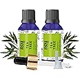 Rey Naturals Tea Tree Essential Oil | Tea Tree Oil For Hair | Tea Tree Oil for Face | Tea Tree Oil for Skin | Tea Tree Hair Oil | Tea Tree Oil For Dandruff | Tea Tree Oil For Fungal Infection - 15ml*2