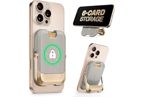 SUPCASE Cartera Magnética Unisex con Soporte Magnético Compatible con 6 Tarjetas [Bloqueo RFID] Cierre Magnético Fuerte Tarjetero para iPhone 16/15/14/13/12 (Desert)