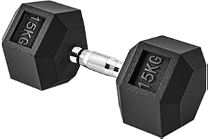HOMCOM 12.5KG/15KG/17.5KG/20KG/2x15KG/2x17.5KG/2x12.5kg/2x20kg Rubber Hex Dumbbell Portable Hand Weights Dumbbell for Home Gym Workout Fitness