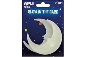 APLI Kids 16551 - Bolsa de pegatinas luminiscentes, 2 lunas