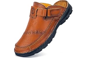 GURGER Męskie skórzane sandały letnie klapki zamknięte wodoodporne chodaki