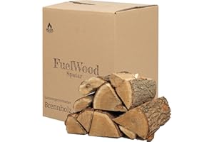 FUELWOOD SPATAR Leña Secada al Horno, 25 cm, Menos del 15% de Humedad, Ideal para Horno, Chimenea, Barbacoa, Barbacoa y Hoguera, Leña, Leña, Barbacoa (Fresno, 25 litros)