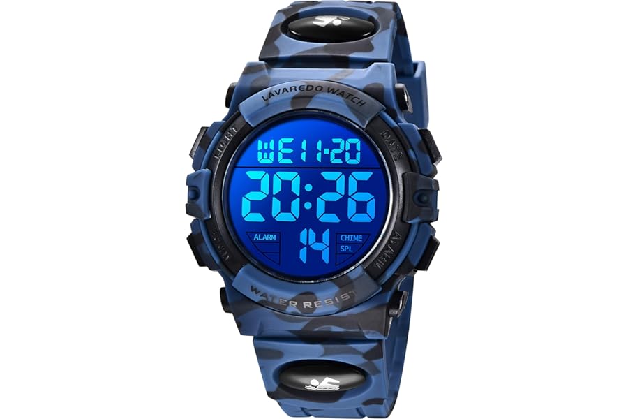 BEN NEVIS Kids Watches, Boys Digital Outdoor Sport Watch Multifunction Waterproof Digital Watch with LED Light Alarm and Calendar Date for 6-15 Year Old Boys Kids