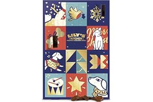 LILY'S KITCHEN Lily’s Kitchen Christmas Dog Advent Calendar with Natural Ingredients - Adult Advent Calendar for Dogs with Meaty Treats, Grain-Free Recipes, 1 unit