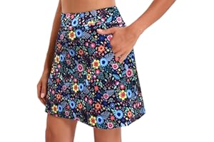 Oyamiki Skorts for Women UK Athletic Tennis Skirt with Shorts Casual Pockets Golf Skort High Waist Workout Summer Skirts