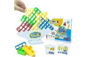 Umikk 64PCS Tetra Tower Game, Tetris Tower gioco di equilibrio, assemblaggio di Tetris, puzzle Tetris, blocchi di costruzione russi, pila di altalena alta per bambini, giocattolo di equilibrio per