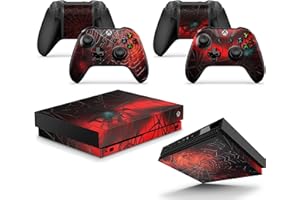 giZmoZ n gadgetZ GNG Adesivi in Vinile per Xbox One X con Il Logo di Spiderman per Console E per 2X Controllers