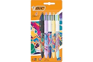 BIC 4 Colours Message Botanical Długopis AST Blister 5szt