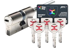 CISA - Cilindro Europeo AP4 S 10P3S70701200C5 per Serratura Porta Blindata - Cilindro Europeo 30/30 con 5 Chiavi A Duplica Protetta - Anti Bumping Anti Strappo - Predisposizione al Pomolo
