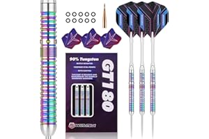 ‎WIN.MAX WIN.MAX Dartpfeile mit Metallspitze 90% Tungsten 3 Stück 90% Wolfram Stahl Darts 18-28 Gramm Dart professionelle Stahlpfeile mit Metallspitzen