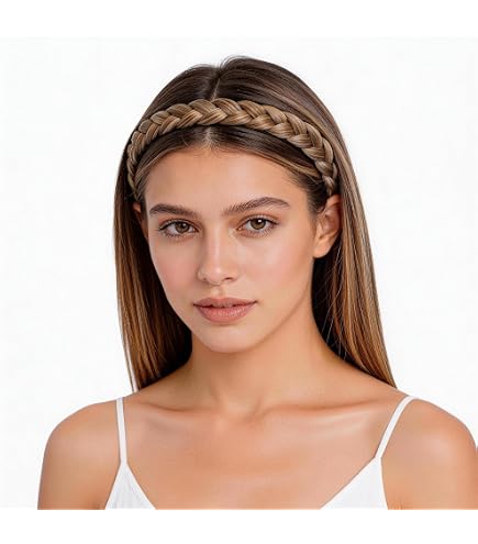 Fascia Per Capelli Con Treccia A Spina Di Pesce - Parrucca Intrecciata