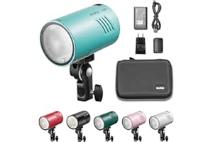 ‎GODOX Godox AD100Pro Pocket Flash lampa błyskowa, 2,4 G, bezprzewodowa, 5 grup, 32 kanały, ekran OLED, 5800 K, 1/8000s, Sync TTL/Multi/M Flash, z akumulatorem 2600 mAh, do Canon, Nikon, Sony, Olympus,